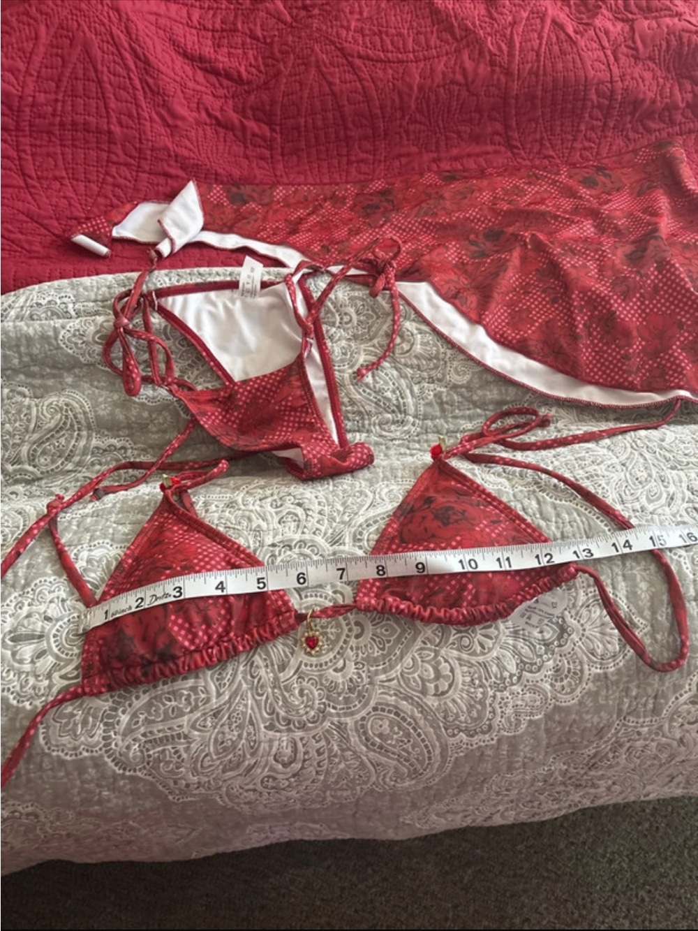 Red Tie-Back Bikini Set - Target